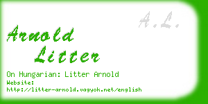 arnold litter business card